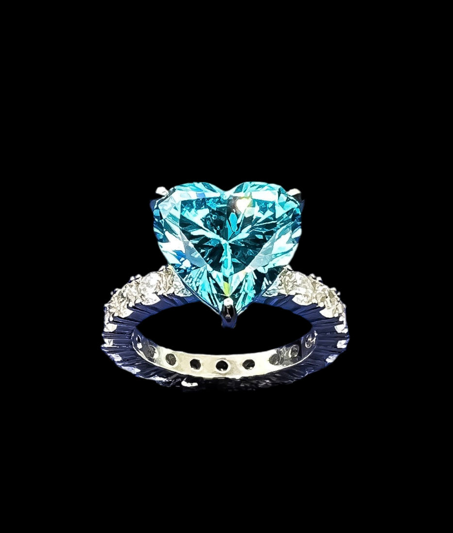 SAPHIR-"Delicate Heart Ring"